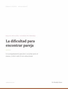 Imagen sobre la guía de reflexión acerca del articulo "La dificulta de encontrar pareja".